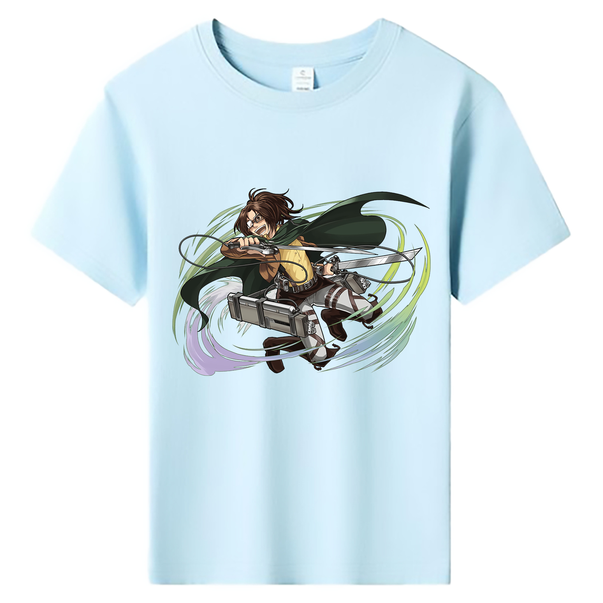 （画像用） 進撃の巨人 ハンジ·ゾエ Attack on Titan Hanji Zoe 綿100％キッズTシャツ（フロントプリント）